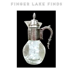 Vintage Metro Glass and Silverplate Carafe